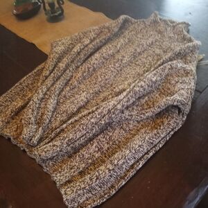 J. Crew Marled Knit Sweater in Brown and Cream